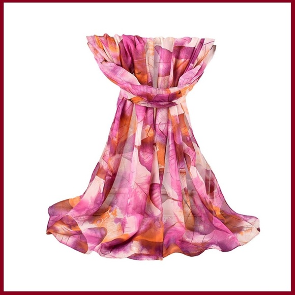 Printed Soft Chiffon Shawl Wrap - Picture 2 of 4